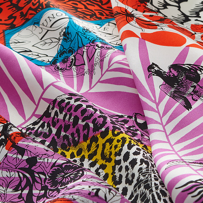 Jungle Love stamped scarf 70 | Hermès Singapore
